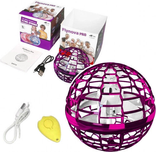 Flynova LED repülő gömb rózsaszín 10 cm