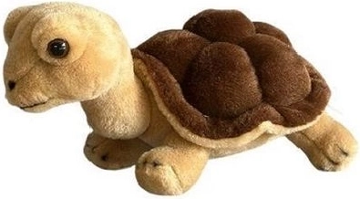 Plüss barna szárazföldi teknős 20 cm