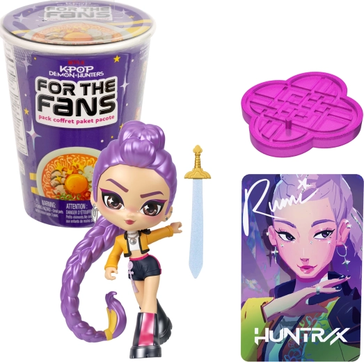 Mattel KPop Demon Hunters meglepetés gyűjtőfigura kiegészítővel és gyűjtőkártyával (ramen)