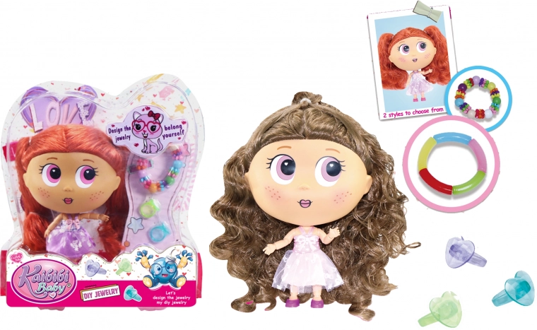 Baba kiegészítőkkel és karkötővel 18 cm