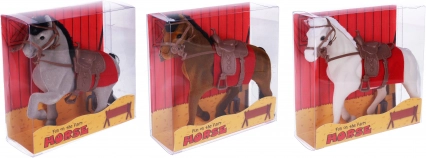 Plüss ló hosszú sörénnyel 16 cm