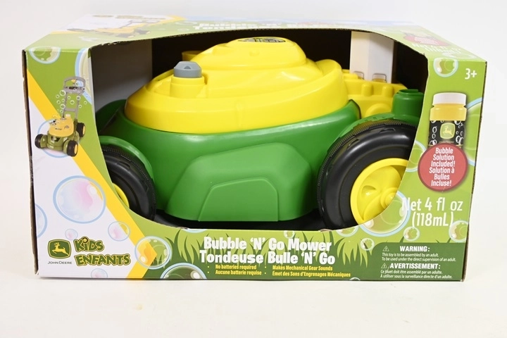TOMY John Deere gyermek buborékfújó fűnyíró