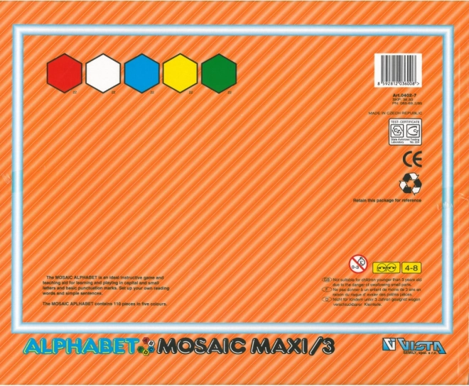 Alphabet Mosaic Maxi építőkészlet – ábécé és szókirakás