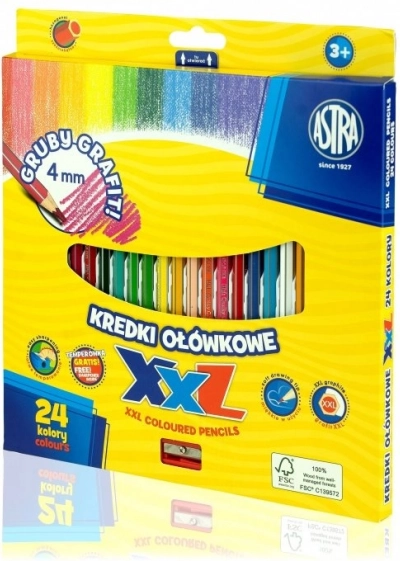 Astra színes ceruzák XXL heggyel 24 db