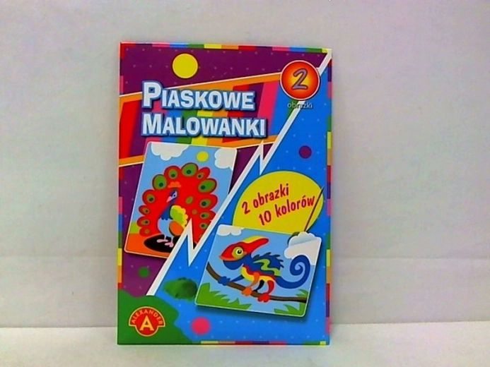 Színes homokos kép chameleon – páva