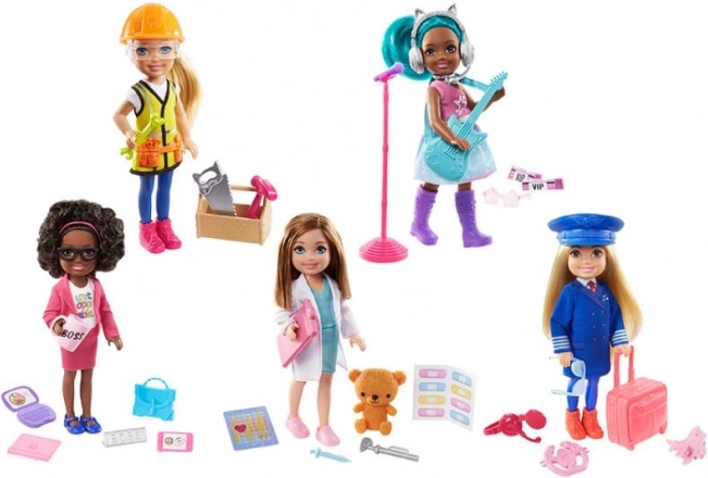 Barbie Chelsea baba különböző szakmákban