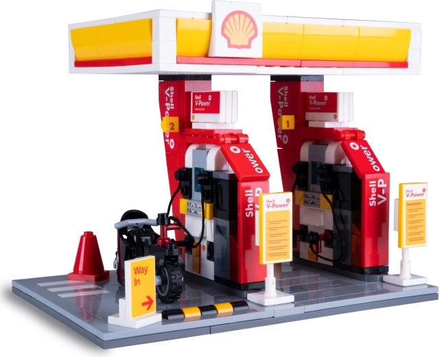 CaDA Shell benzinkút építőkészlet 1:30 méretarányban