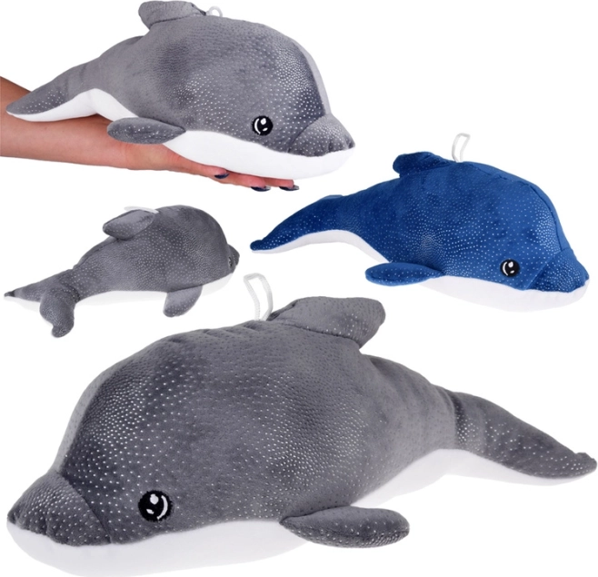 Kék plüss delfin