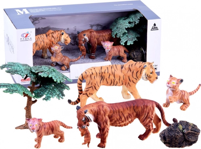Szafari figurakészlet – tigriscsalád – Tigrisek