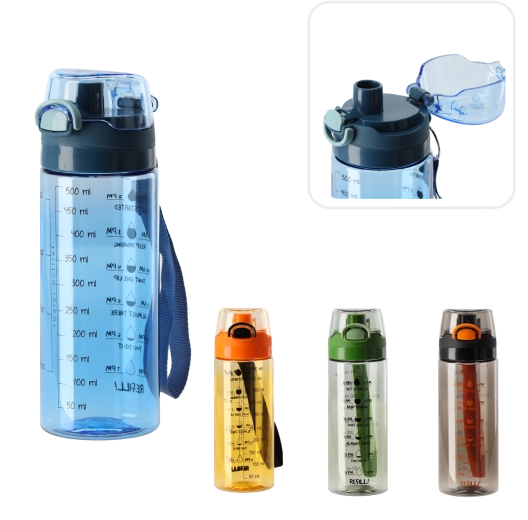 500 ml-es vizespalack mércével és mintákkal