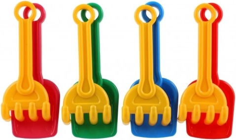 Teddies homokozó szett – lapát és gereblye (színkeverék)