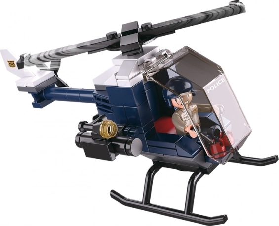 Sluban Rendőrség 4 az 1-ben helikopter – mini építőkészlet