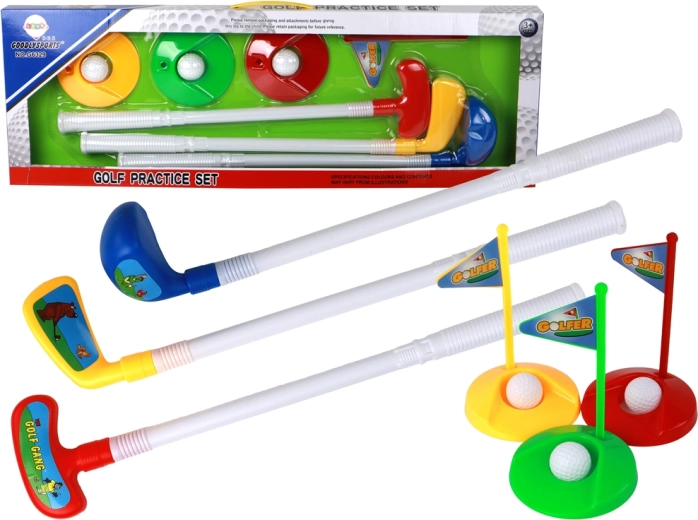 Gyerek minigolf készlet, 12 darab