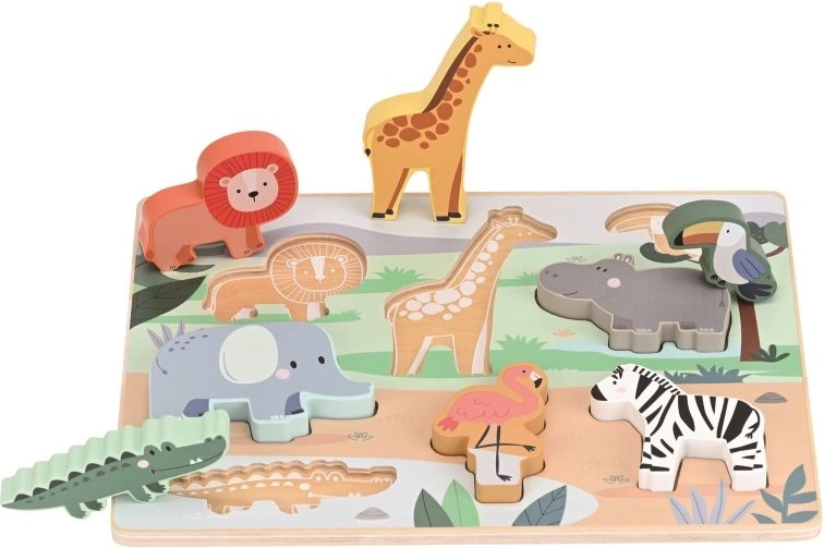 Lelin fa Safari 3D puzzle figurákkal