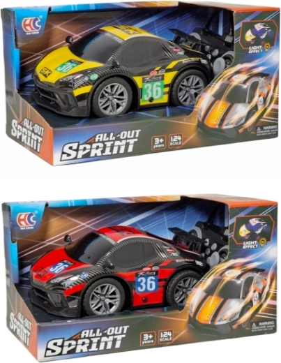 RC sportautó távirányítóval, világítással