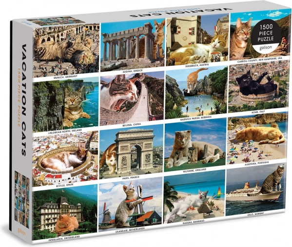 Galison puzzle macskák nyaraláson 1500 darab