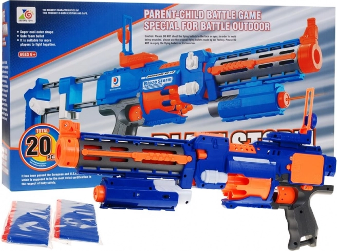 Blaze Storm elektromos szivacslövedékes blaster 2 az 1-ben válltámasszal, lézerrel és 20 szivacslövedékkel (8+)
