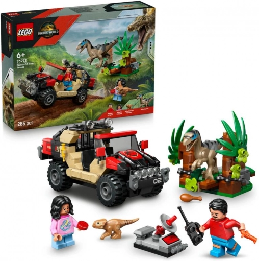 lego jurassic world – szökés a raptor elől terepjáróval