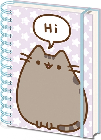 Vonalas A5-ös jegyzettömb Pusheen motívummal