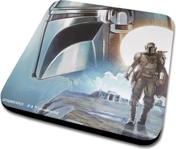 Poháralátét a Mandalorian sisakjával