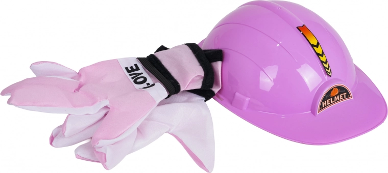 Védősisak és kesztyű