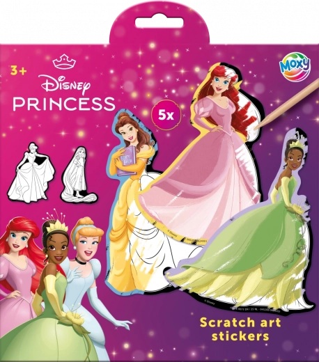 Disney hercegnők vakargatós matricái 5 db