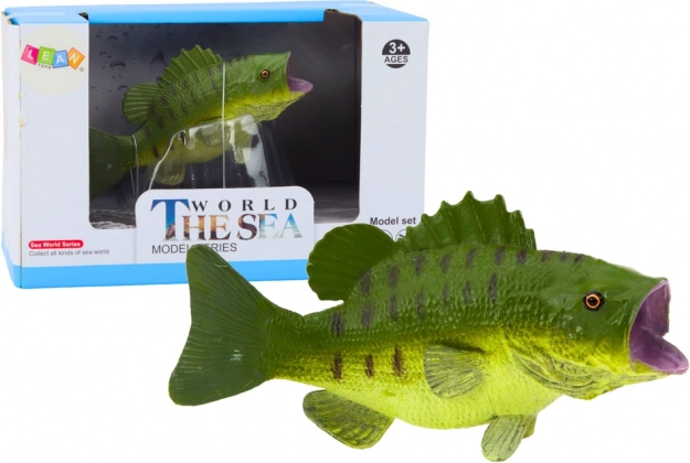 Folyami sügér figura zöld 11 cm – Az állatok világa