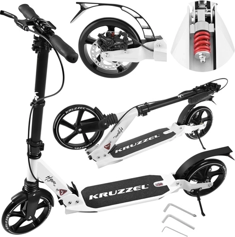 Gyors összecsukás, rugózás és állítható kormány