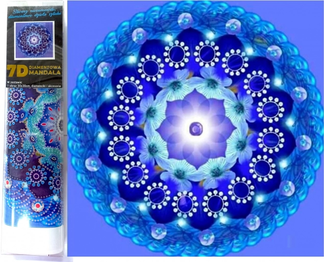 7D gyémántfestés Éjféli mandala 30 × 30 cm