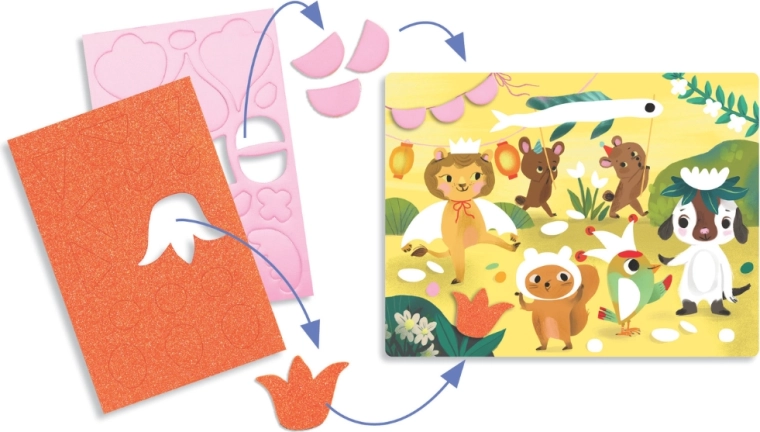 Előre kivágott formák az egyszerű ragasztáshoz