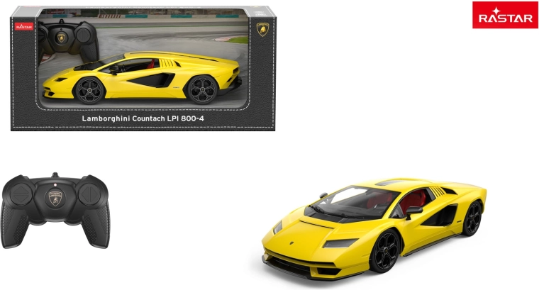 RC autó Lamborghini Countach LPI 800-4 Rastar 1:16 sárga