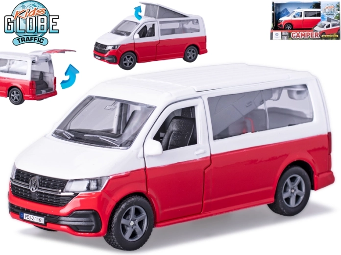 Fém VOLKSWAGEN furgon visszahúzós funkcióval, 13,5 cm – Kids Globe Traffic