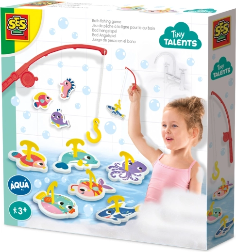 Tiny Talents fürdőkádas horgászat – hab vízre tapadó figurák bottal