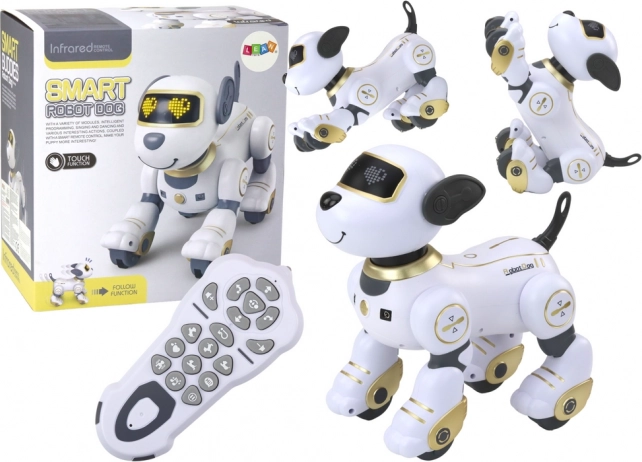 Interaktív robotkutya távirányítós táncos, parancsteljesítő – Arany