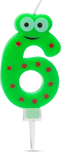 6-os szám alakú tortagyertya