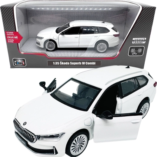 Fém modell Škoda Superb IV Combi 1:35 fehér