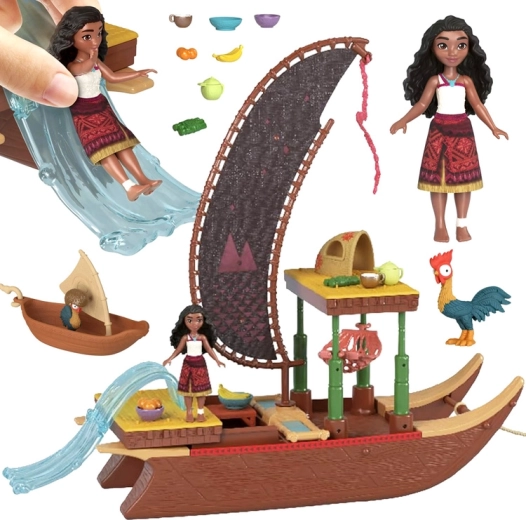Mattel Disney Vaiana 2: Vaiana hajója babával és kiegészítőkkel
