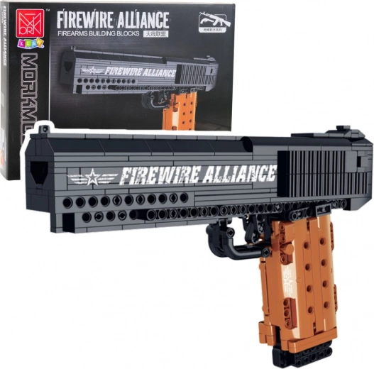 Lövőfunkciós pisztoly építőkészlet, 555 elem FIREWIRE ALLIANCE DESERT EAGLE