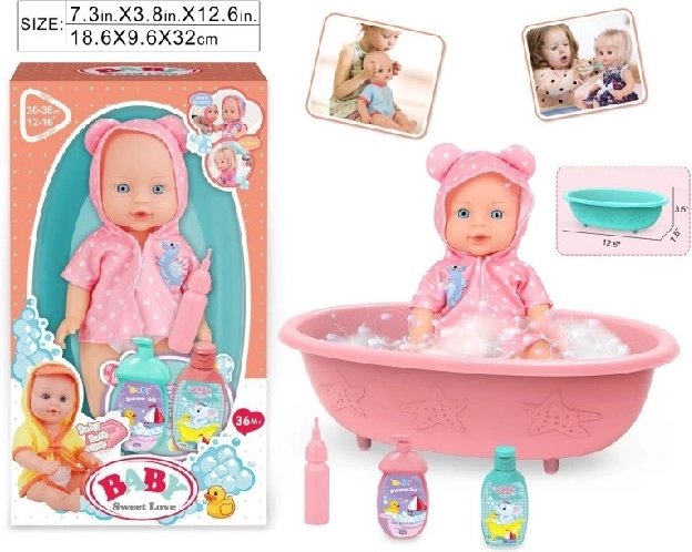 Baby Sweet Love babababa játékbaba káddal