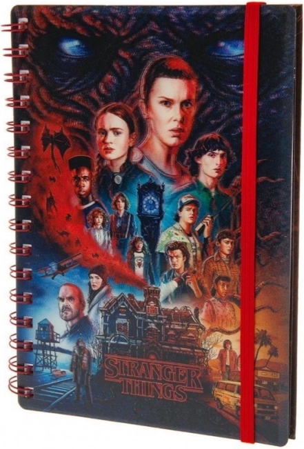 Stranger Things 4 3D hatású gyűrűs jegyzetfüzet