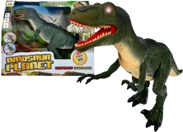 Interaktív Velociraptor dinoszaurusz hangokkal és fényekkel
