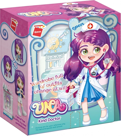 QMAN UNA sorozat gardróbszekrény – doktornő építőkészlet gyerekeknek