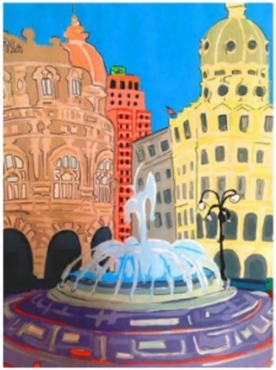 Norimpex Festés számok szerint – Szökőkút a téren 40 × 50 cm