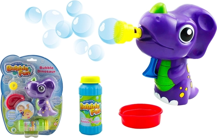 Buborékfújó dinoszaurusz 60 ml utántöltővel – lila