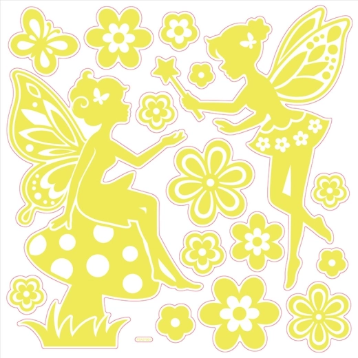 Világító 3D falmatricák – tündérek gyerekszobába