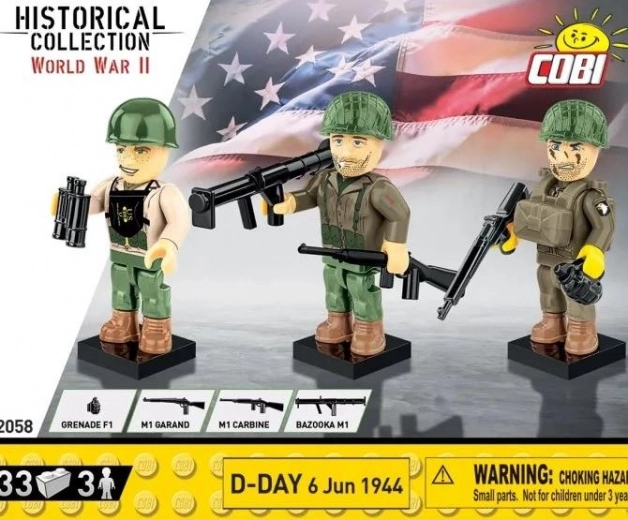 COBI HC WWII építőkészlet – D‑Day 1944. június 6. figurák