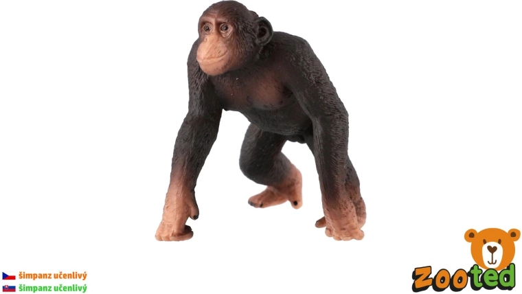 Tanulékony csimpánz műanyag figura 8 cm - 1 db