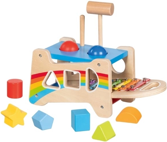 3 az 1-ben: beütő, formabedobó és xilofon