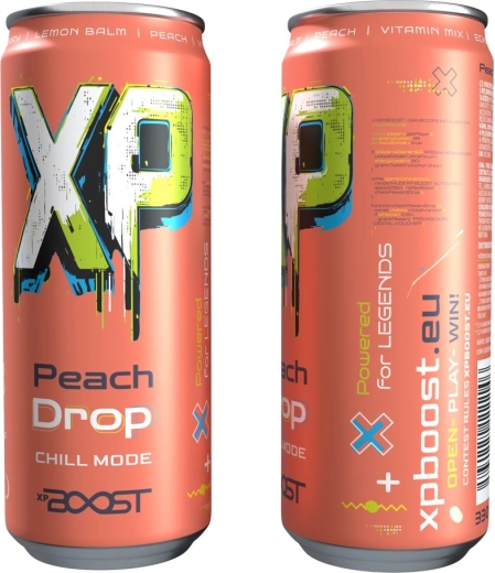 XP BOOST drink gyermek gyógynövényes ital Peach Drop 330 ml - 1 db