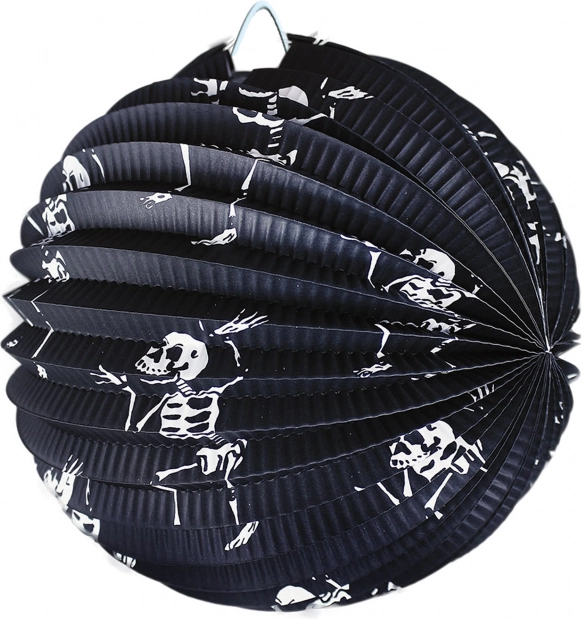 Kerek halloweeni lampion – csontvázak